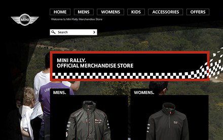 Mini Rally ecommerce store screenshot